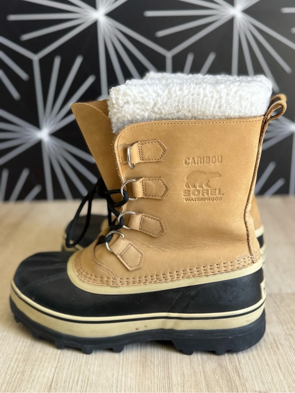 SOREL Caribou Waterproof Leather Winter Snow Boots